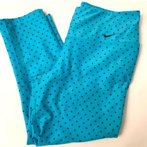 Nike Women's Blue Polka Dot Leggings